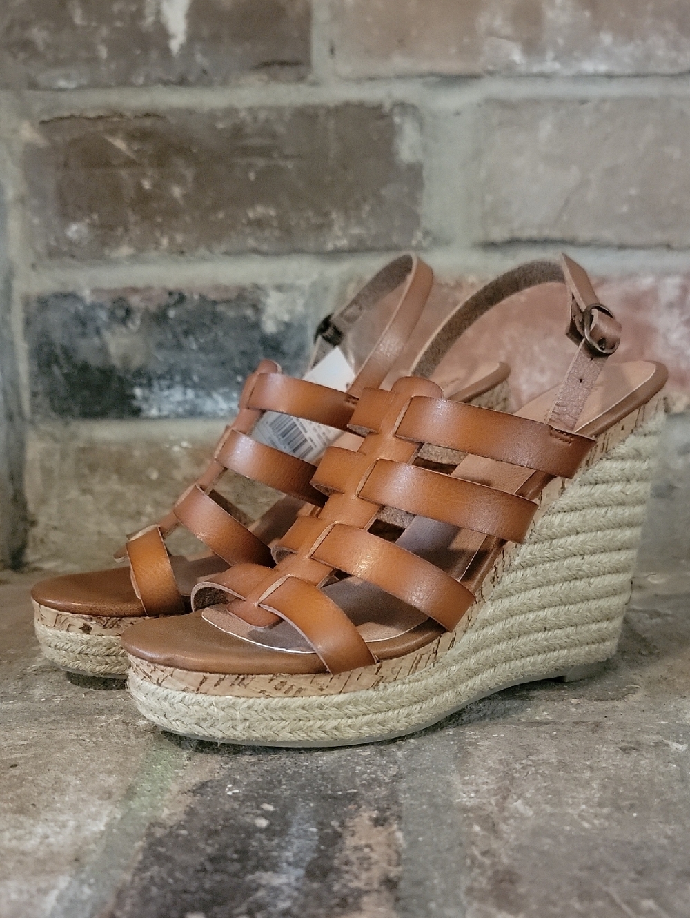 Mossimo Supply Co. Tan Woven Espadrille Wedge Sandals